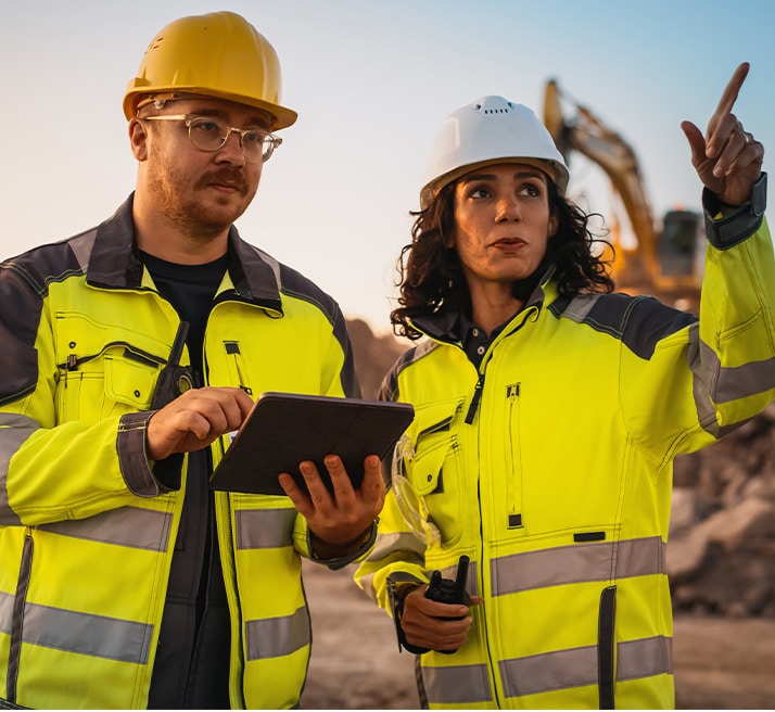 Construction Workers Directing